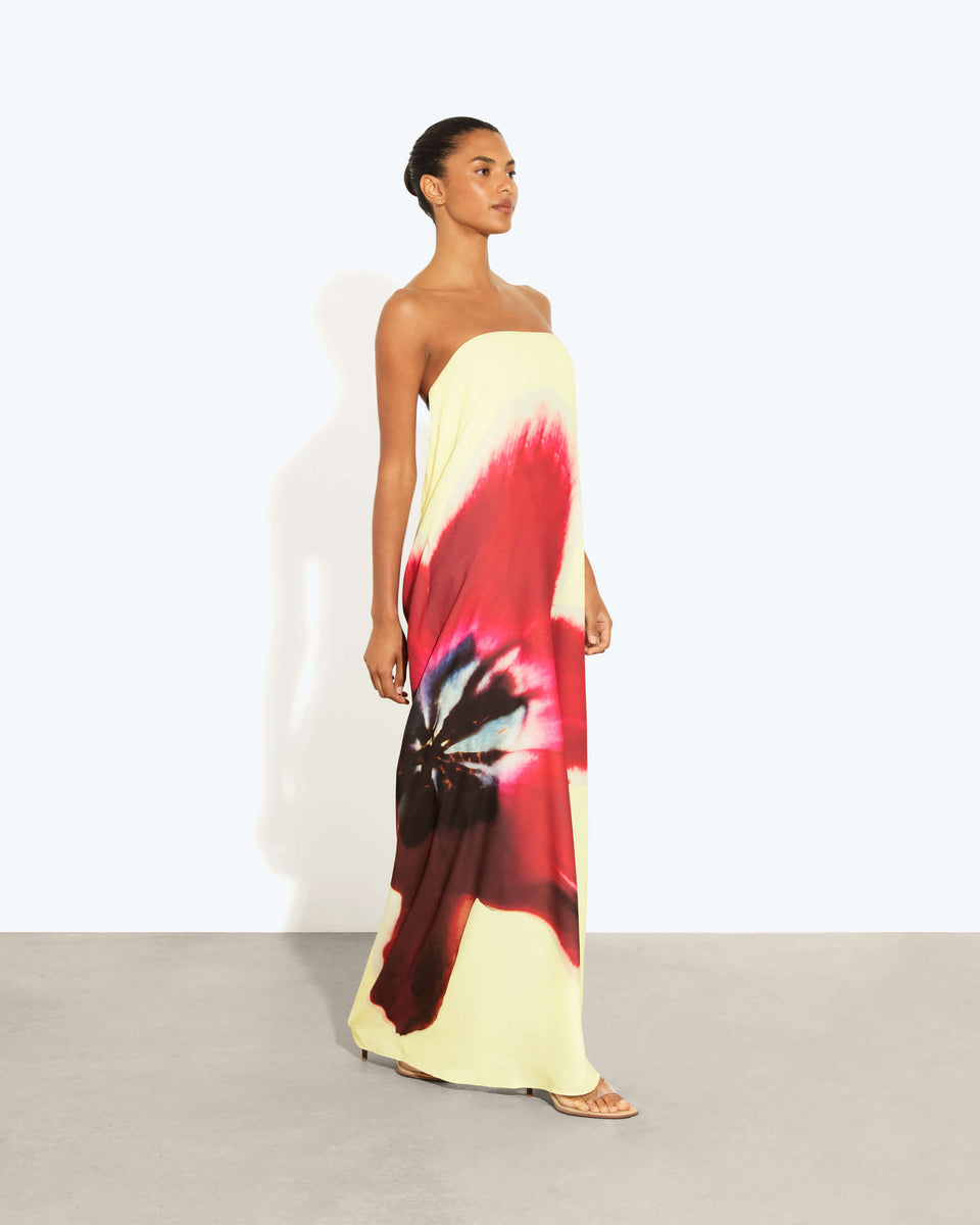 off-the-shoulder floral-print maxi dress-Massicos