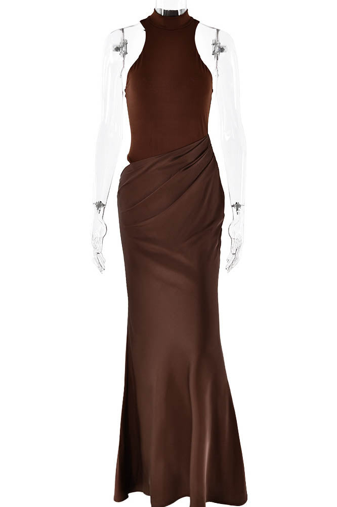 Panelled Cutout Bodycon Dress-ROVOLE