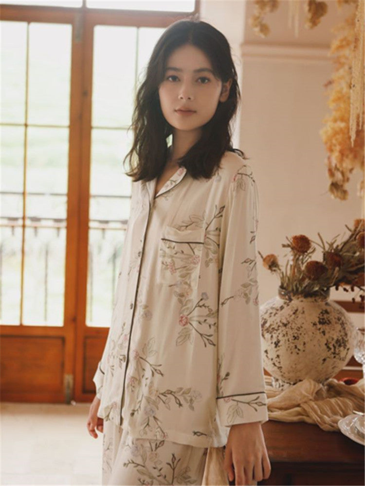 Tribute Satin Floral Sleepwear Set-Massicos