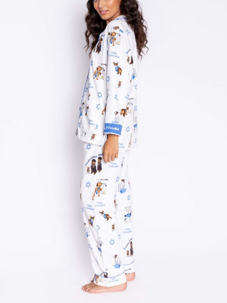 Cute Dog Print Pajama Set-Massicos