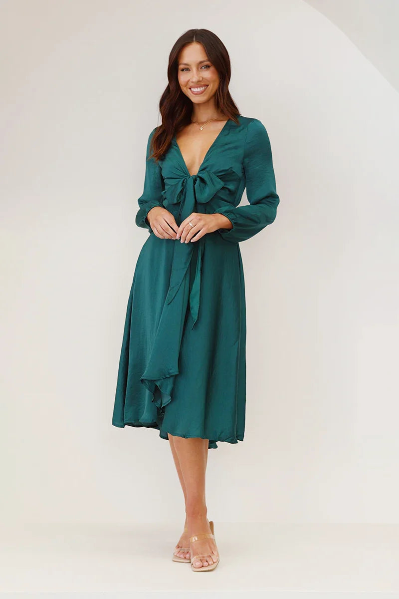 Starry Nights Dress - Emerald-ROVOLE