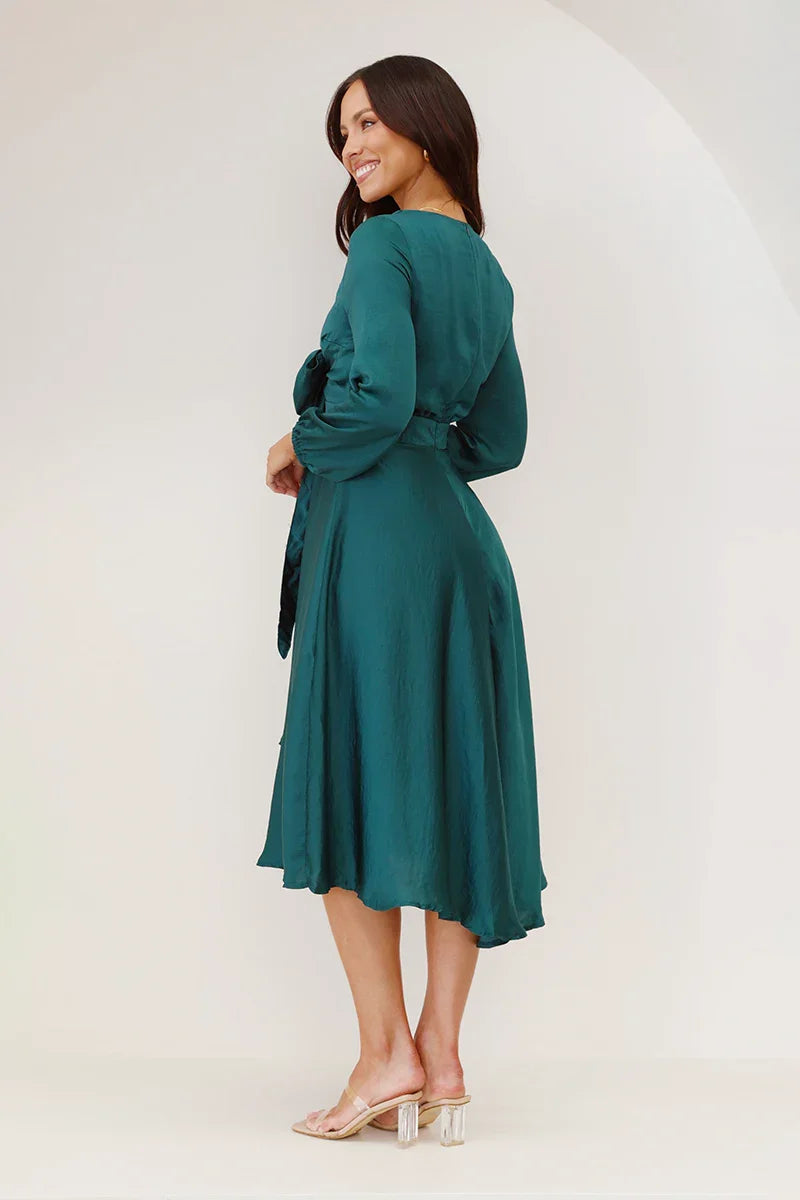 Starry Nights Dress - Emerald-ROVOLE