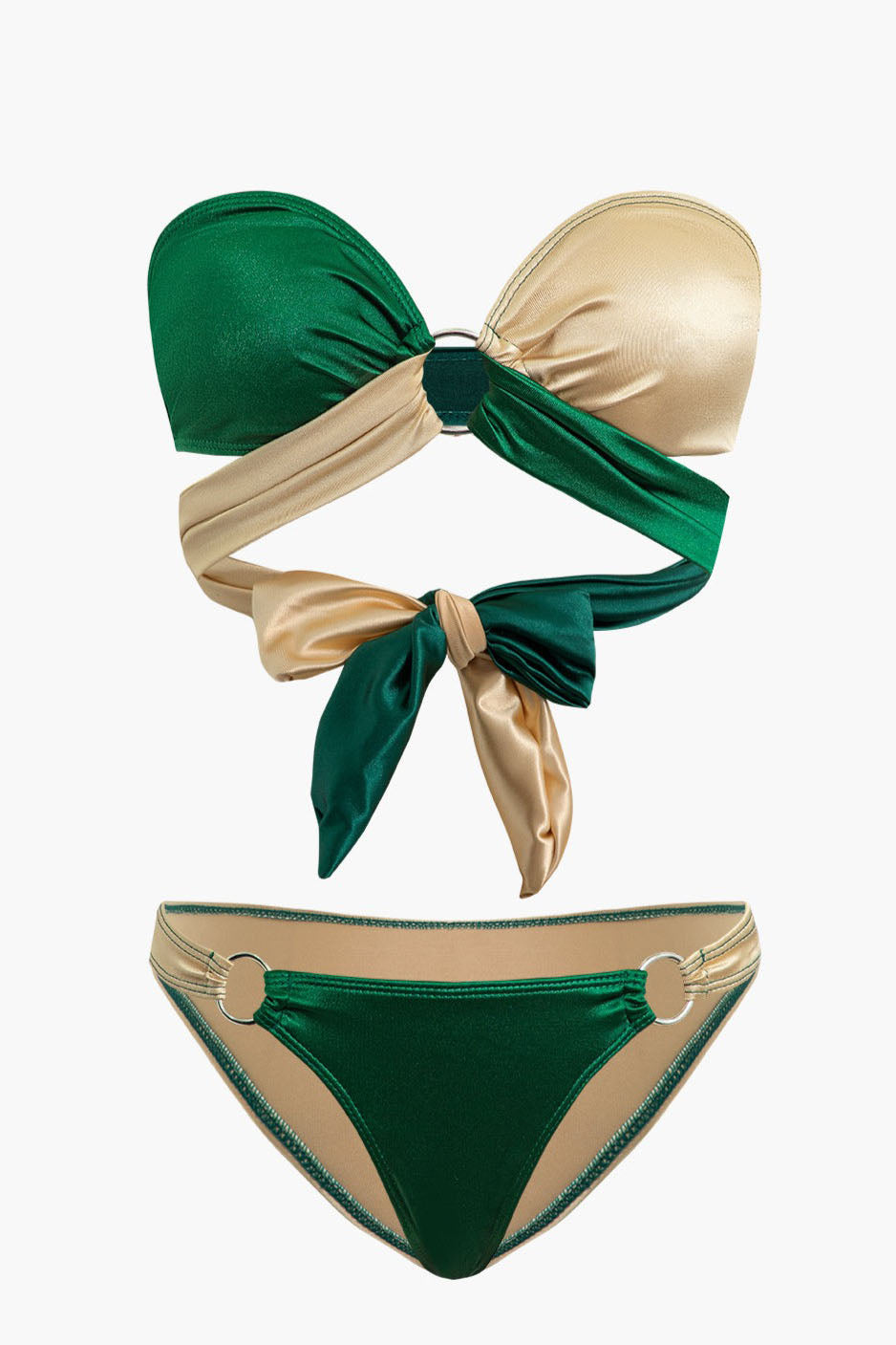 Contrast Knot Bikini Set-ROVOLE