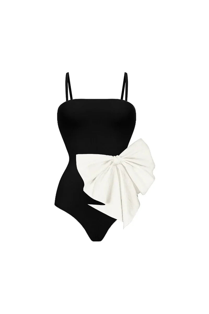 Bow Detail Sweetheart One Piece Swimsuit-ROVOLE
