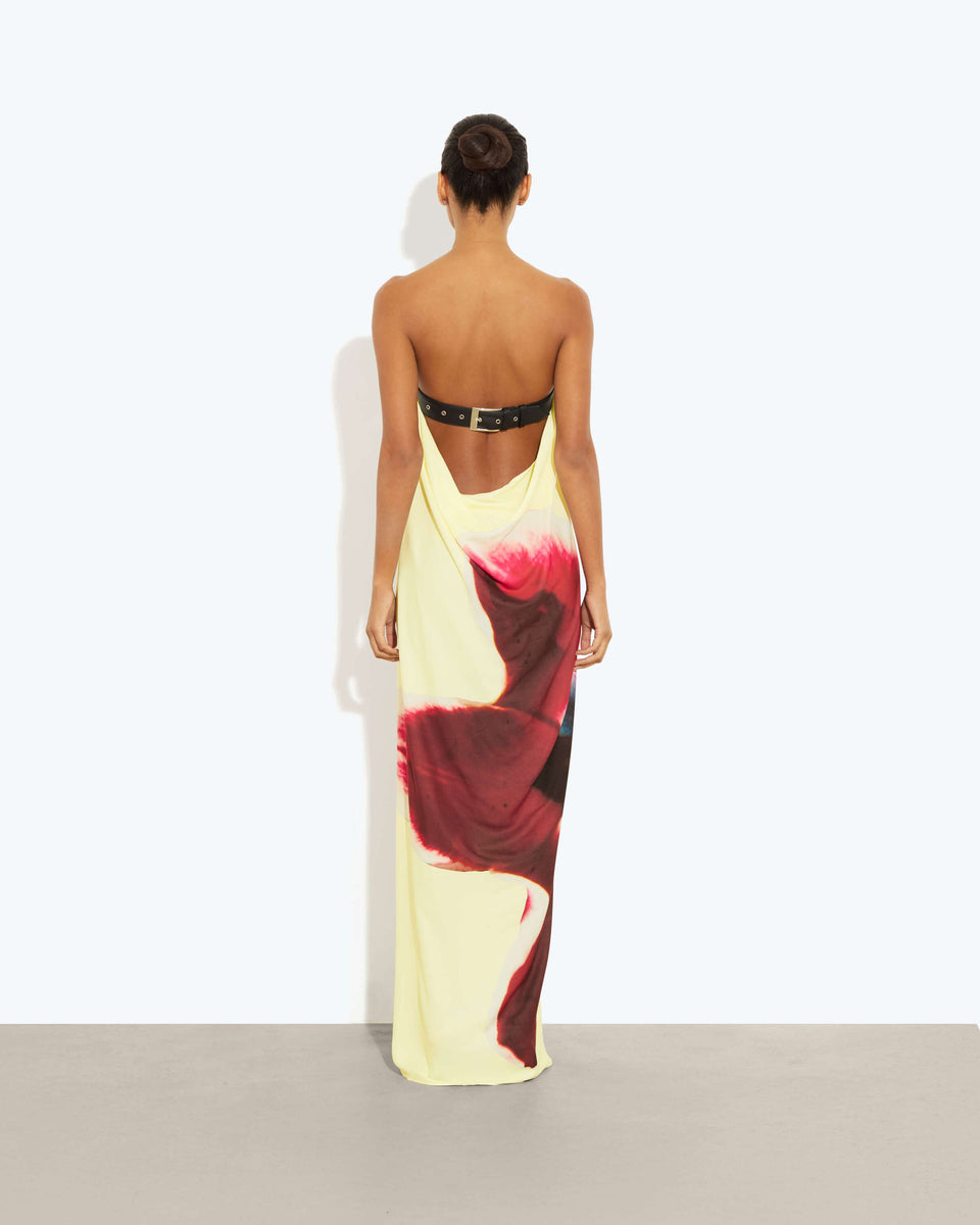 off-the-shoulder floral-print maxi dress-Massicos