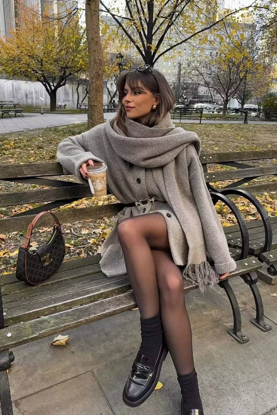 Scarf And Coat Set-ROVOLE