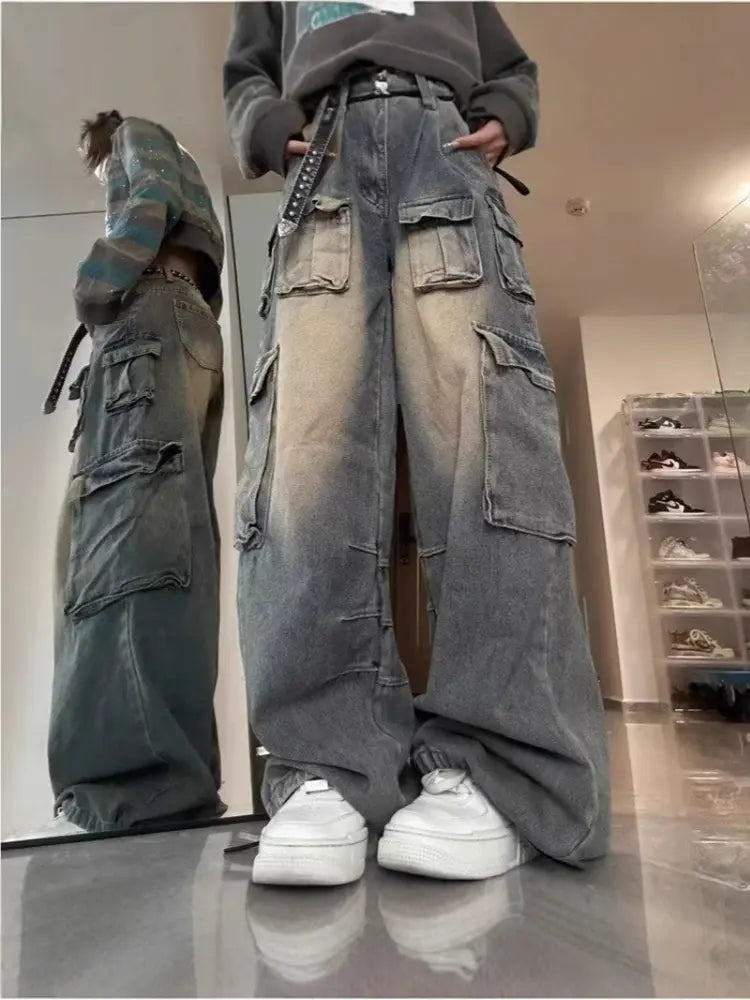 High-Street American Cargo Jeans-Massicos