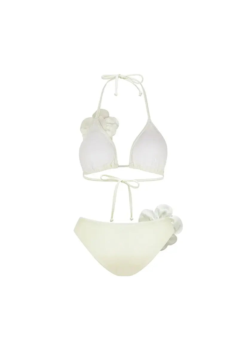 Halter 3D Floral Sexy Bikini Set-ROVOLE