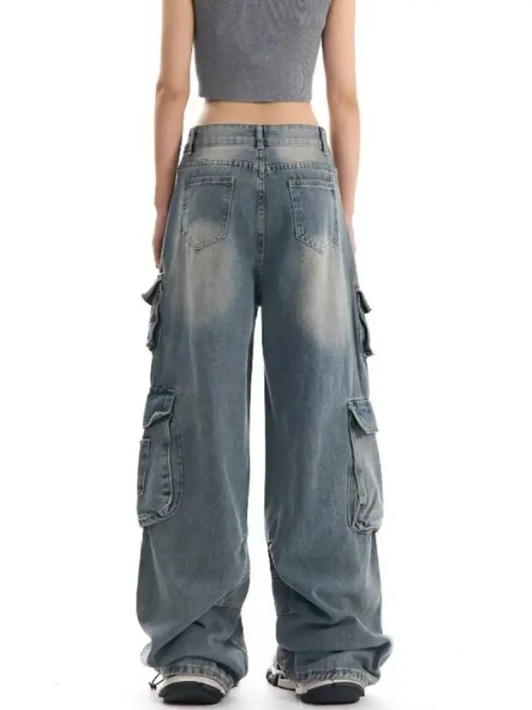 Chic Vintage Denim Pants-Massicos