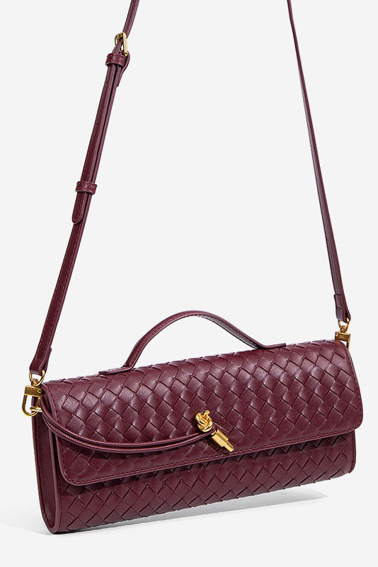 Woven Design Evening Clutch Bag-ROVOLE
