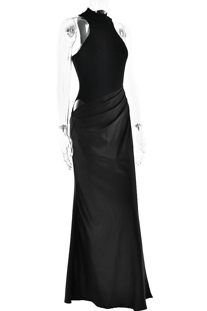 Panelled Cutout Bodycon Dress-ROVOLE