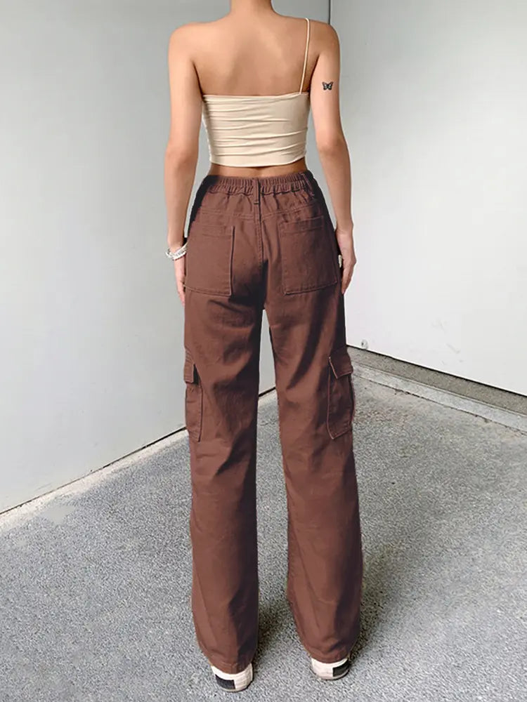 Versatile Elastic Denim Work Pants-Massicos