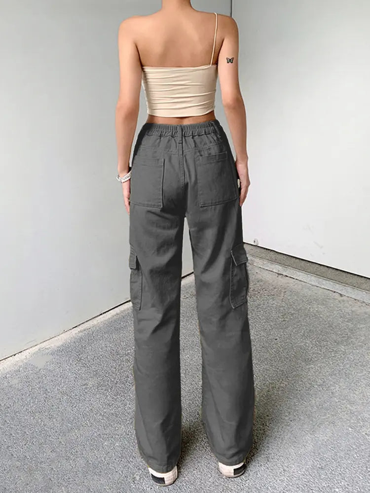 Versatile Elastic Denim Work Pants-Massicos