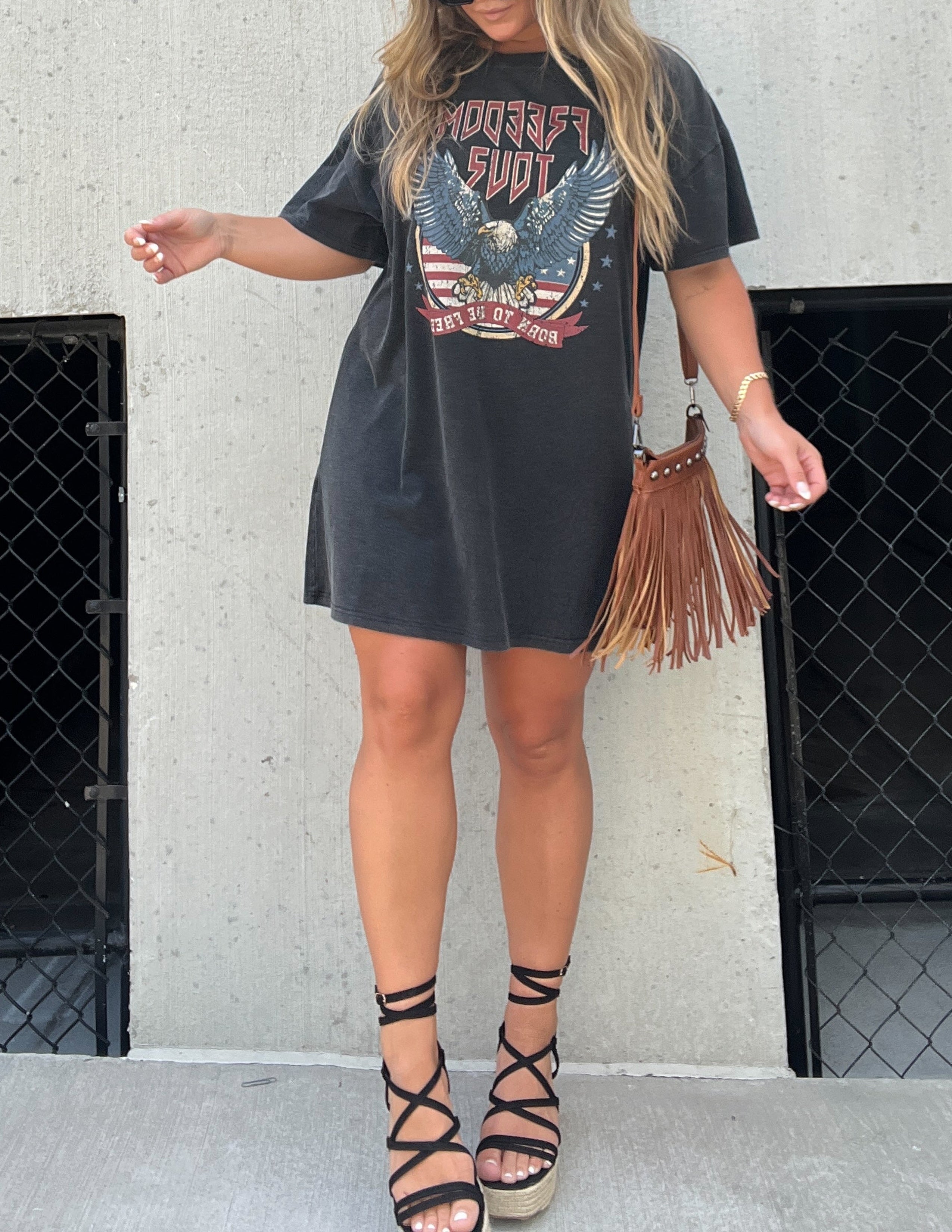 Freedom Tour T-Shirt Dress-Massicos