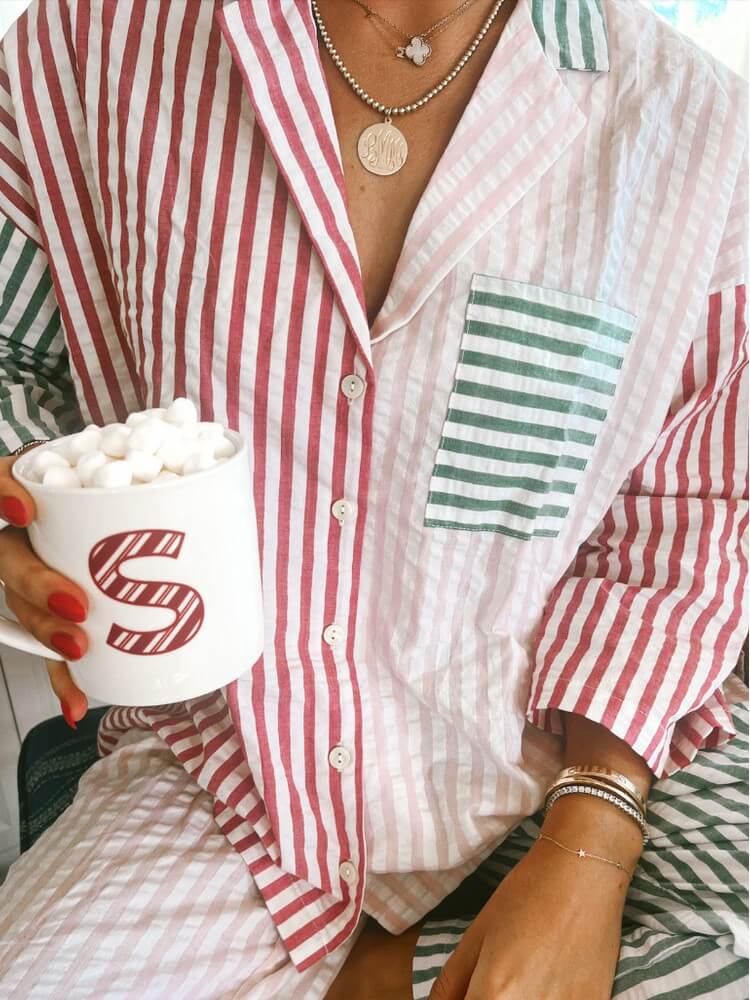 Holiday Tri-Stripe Pajama Set-Massicos