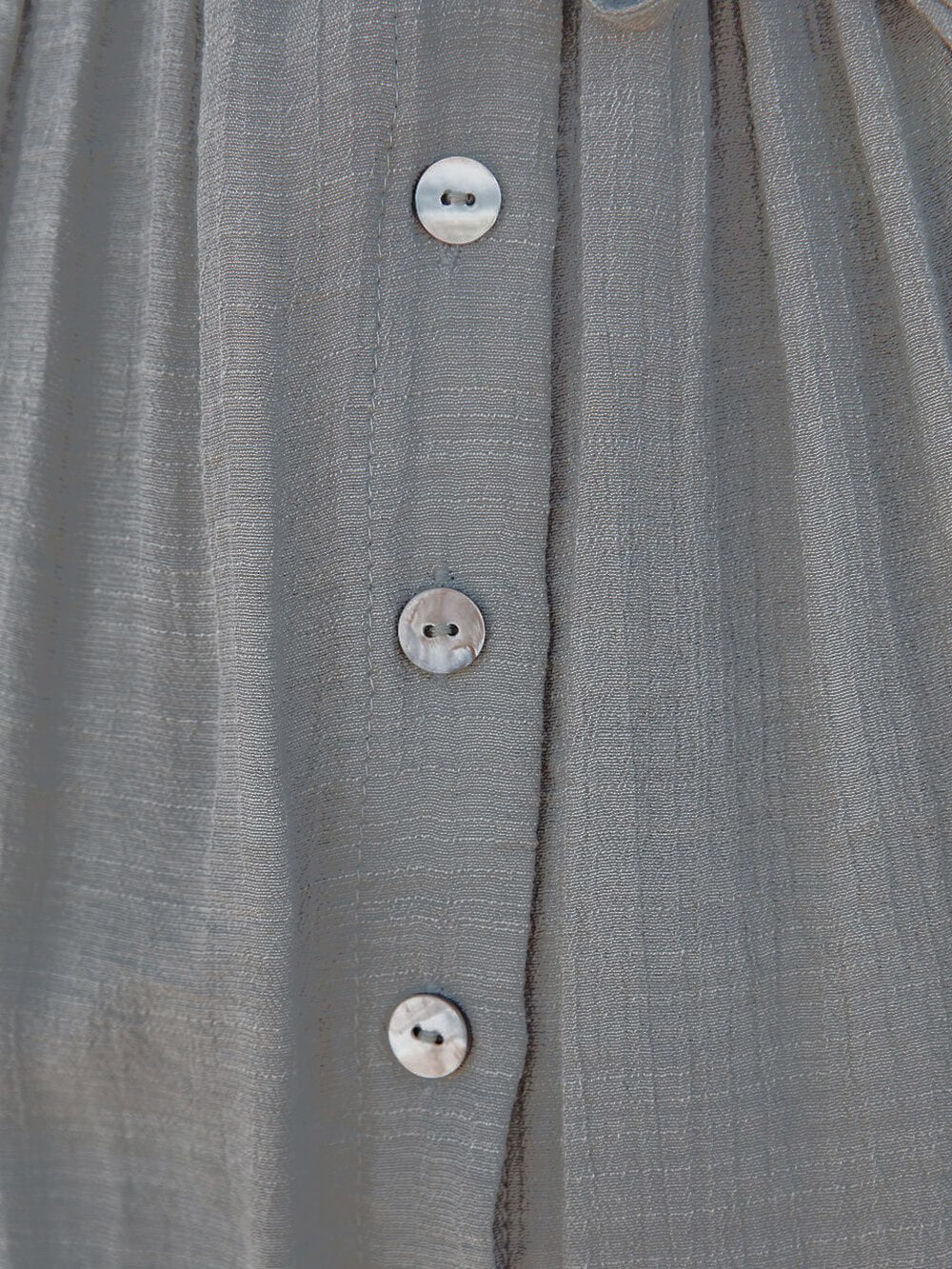 Button Cotton Linen Perfect Beach Boho Maxi Dress-Massicos