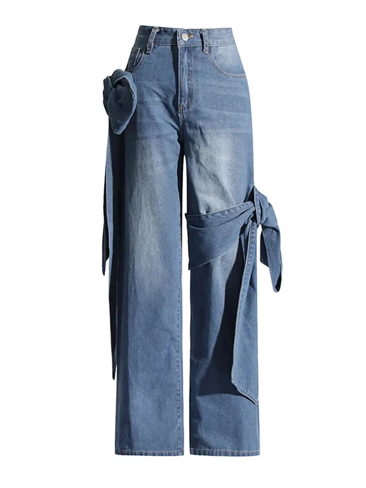 Washed High-Waist Denim-Massicos