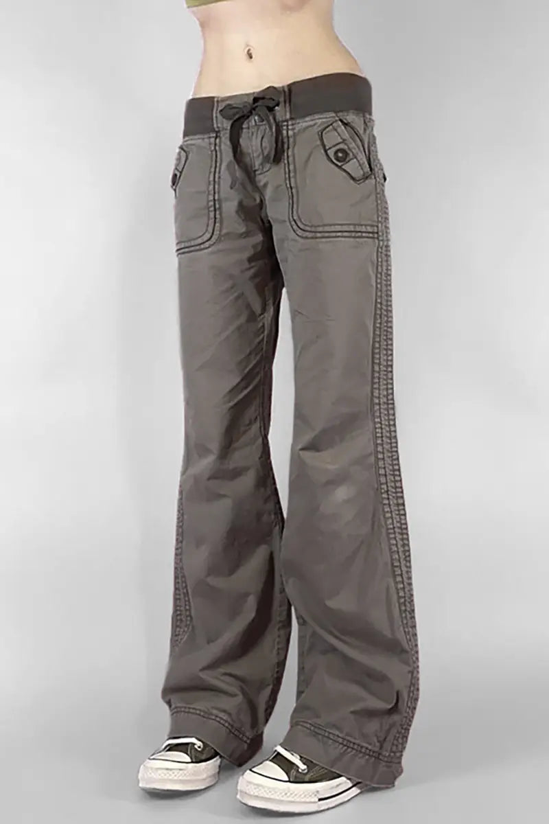 Trendy Slim-Fit Cargo Jeans-Massicos