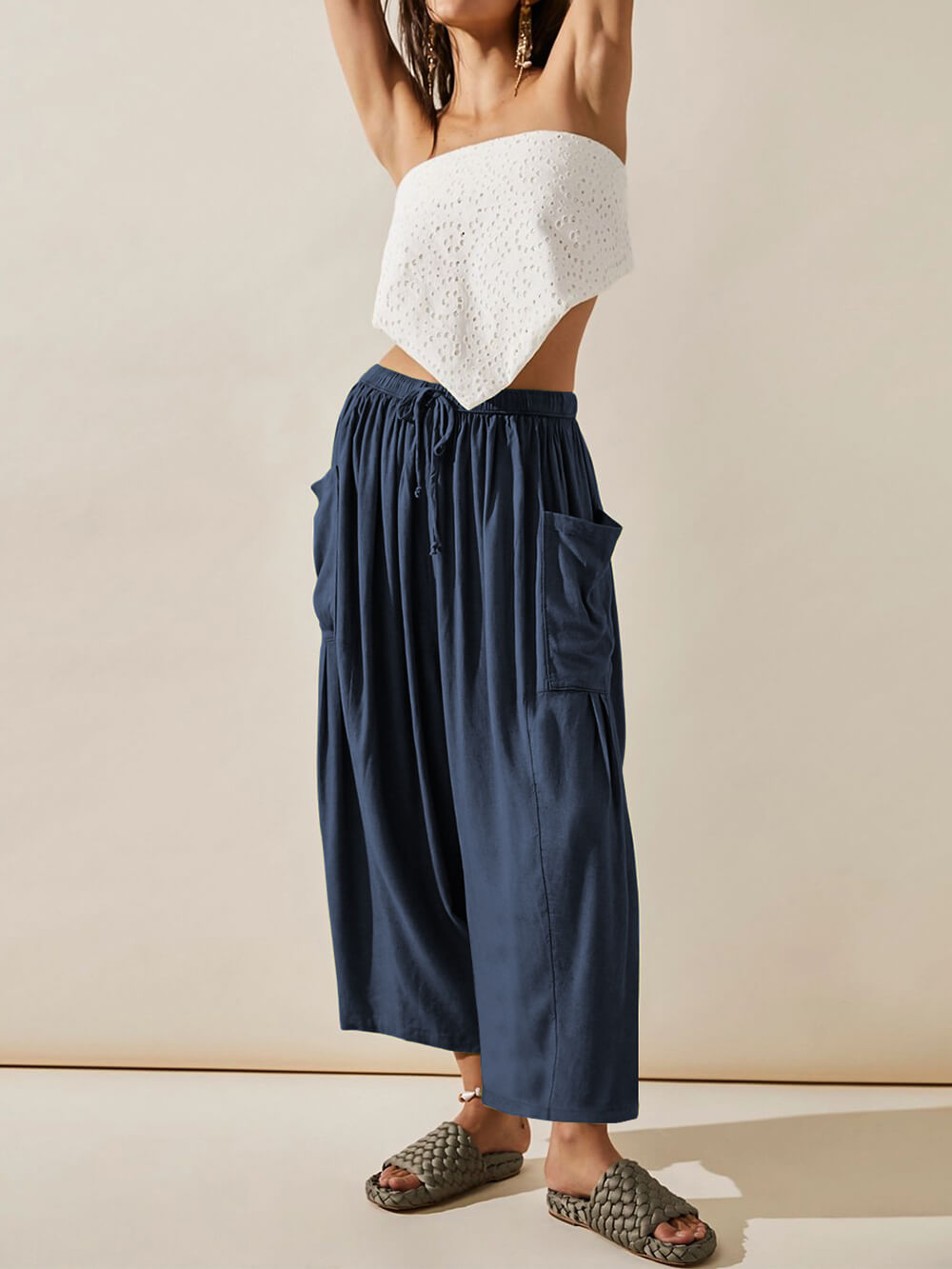 Comfortable Wide-Leg Yoga Pants-Massicos