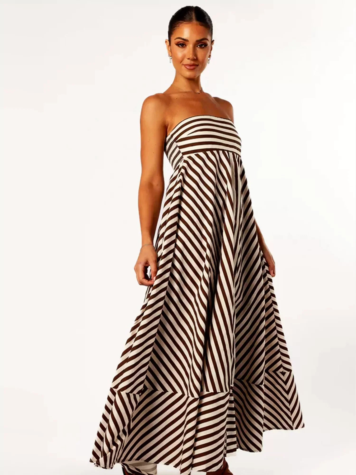 Nocturnal Charm Ruched Maxi Dress-Massicos
