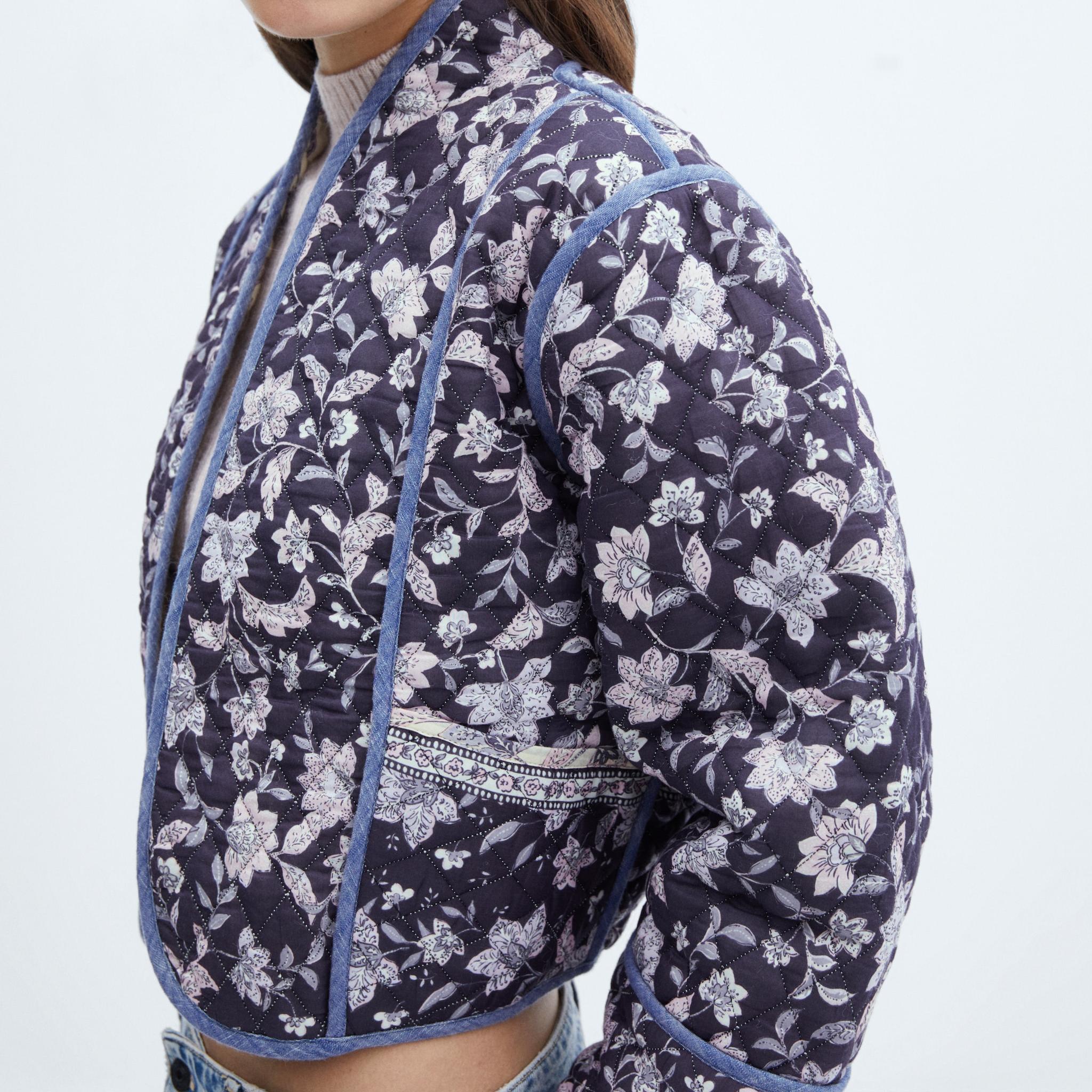 Ethnic Flower Print Reversible Jacket-Massicos