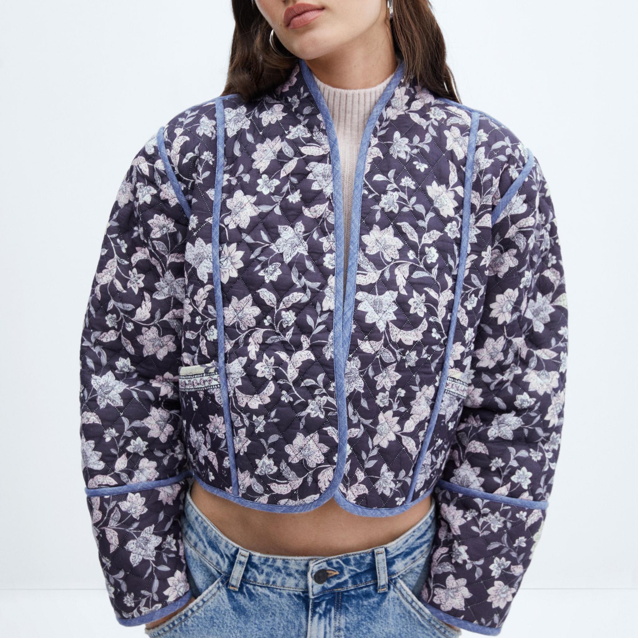 Ethnic Flower Print Reversible Jacket-Massicos