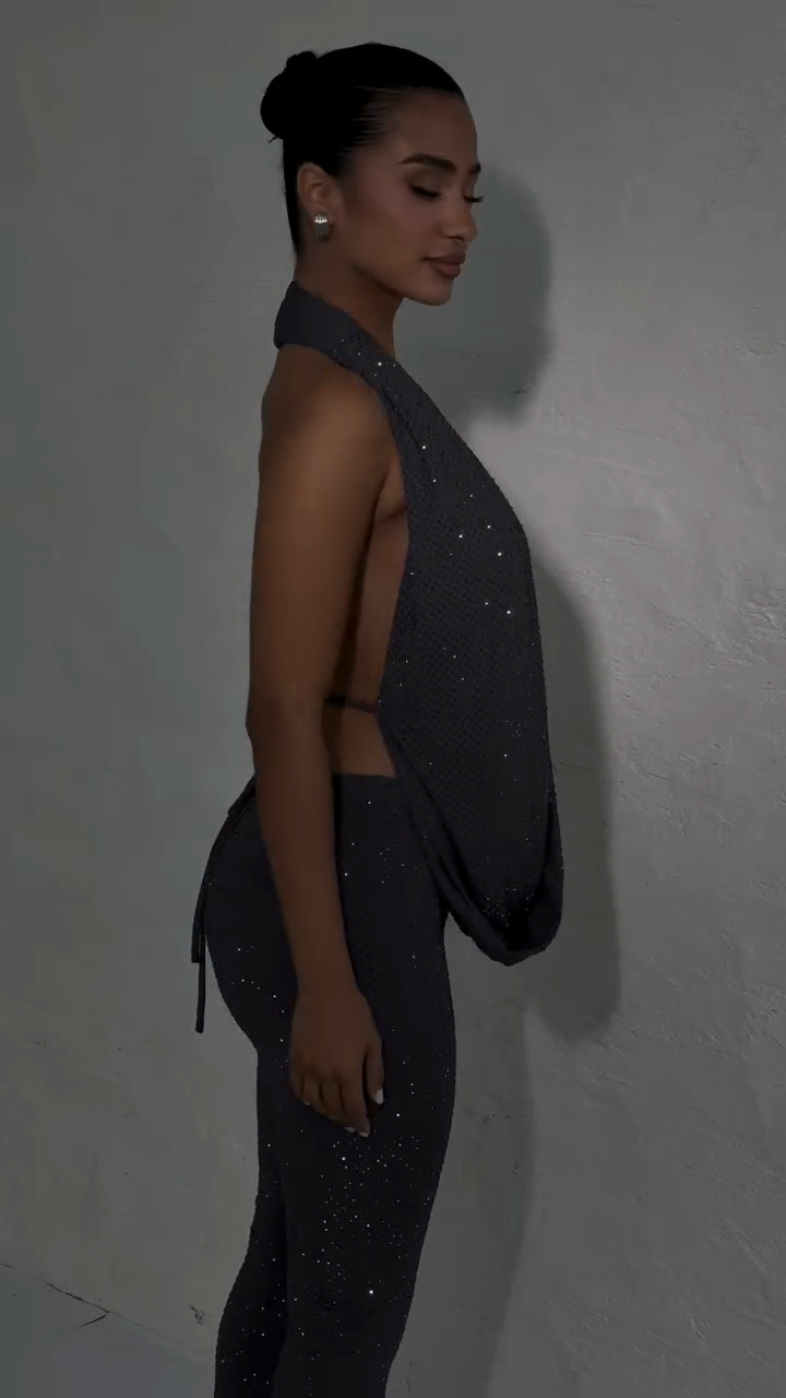 Sparkly Open - Back Two - Piece Set-Massicos