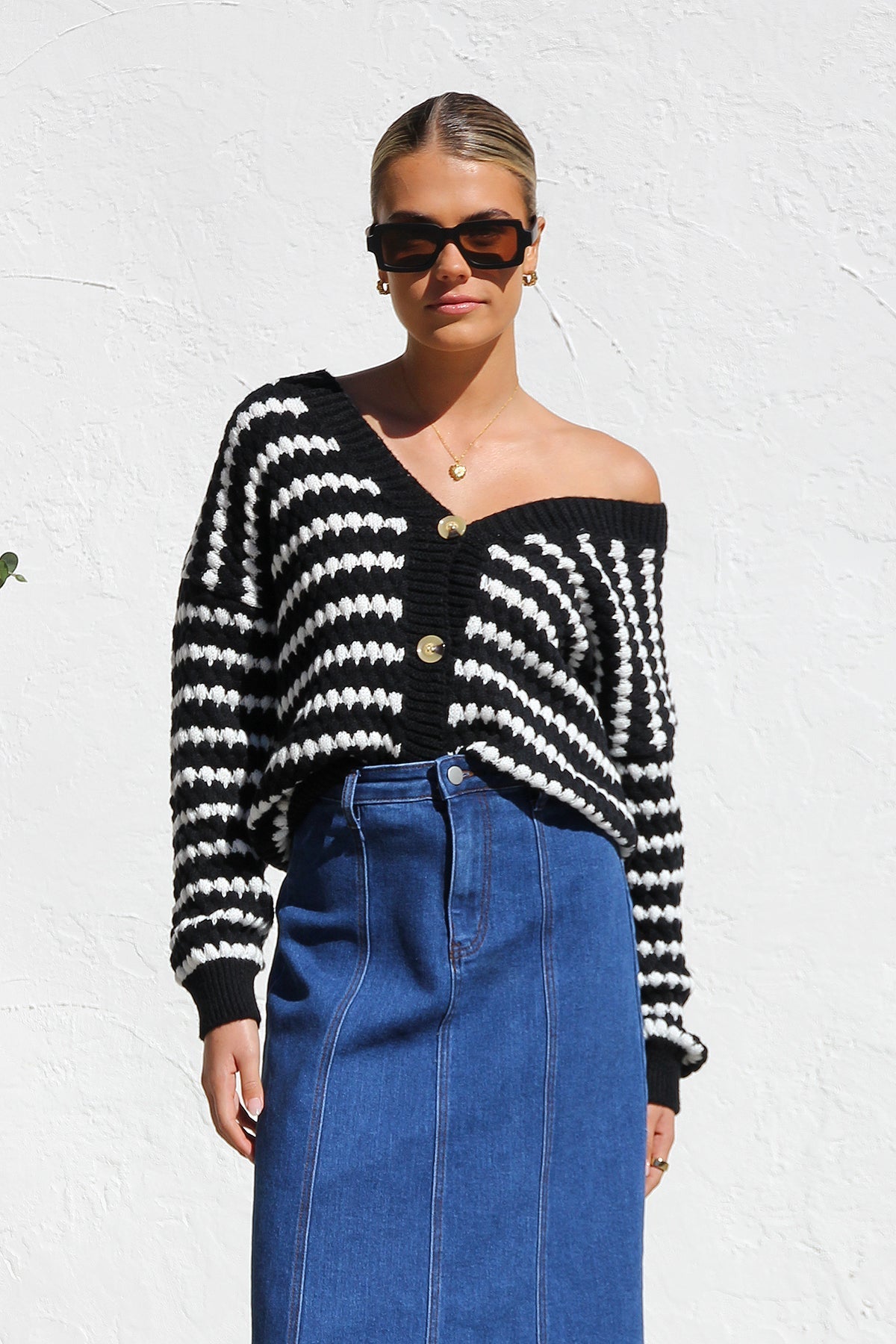 Janah Denim Skirt-ROVOLE