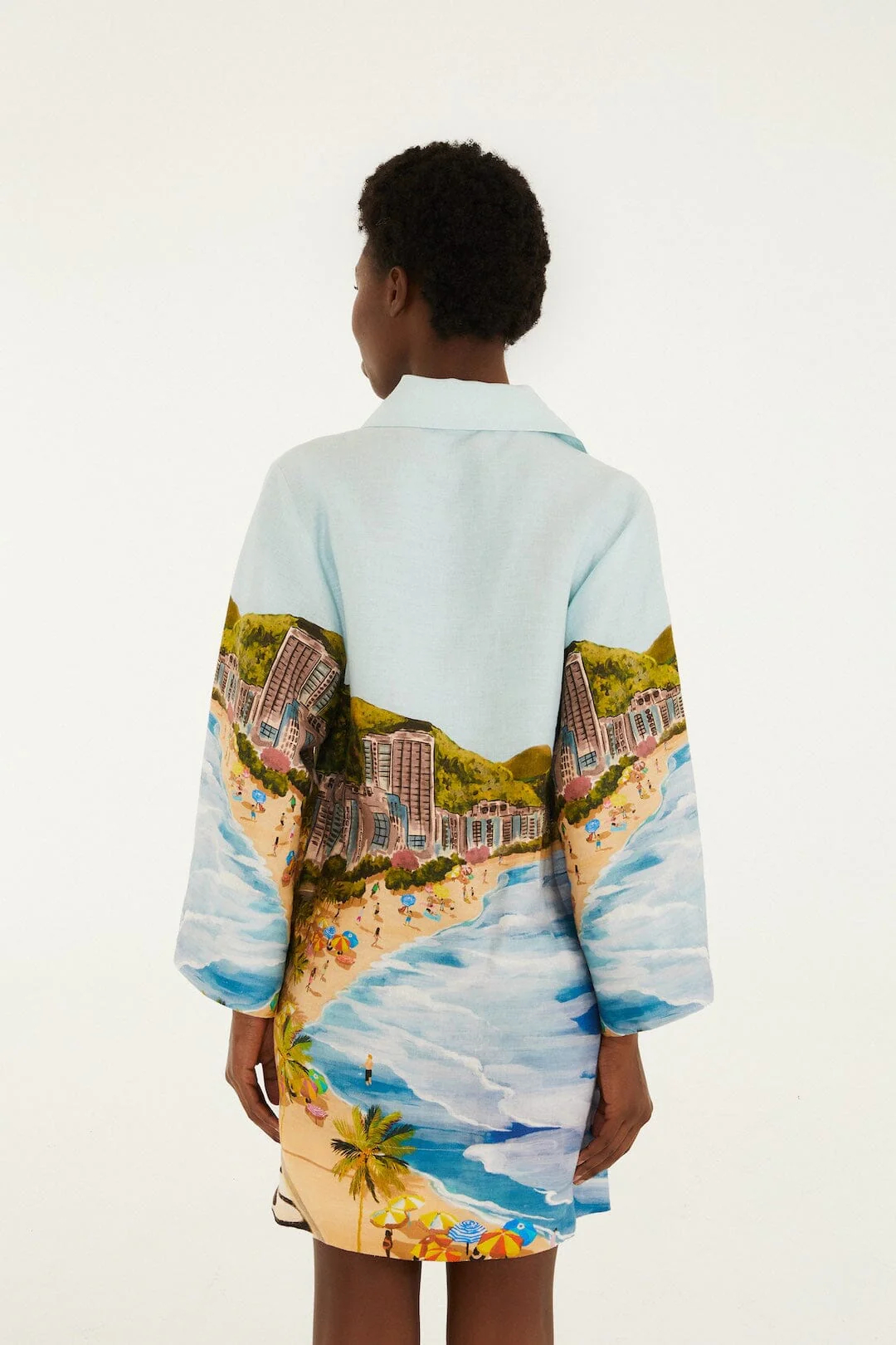 Copacabana Sunset Linen Kimono Set