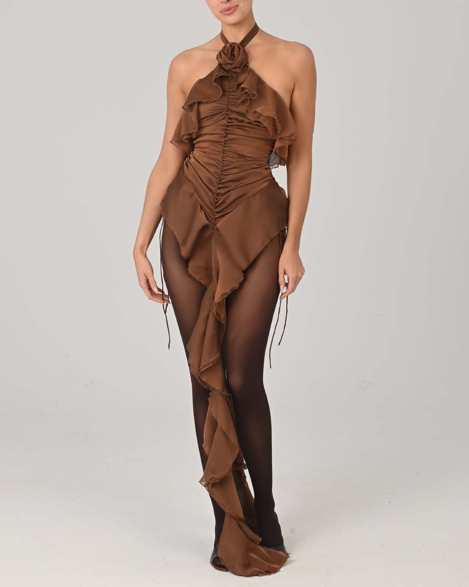 Rose Whisper Thai Chic Mini Dress-ROVOLE