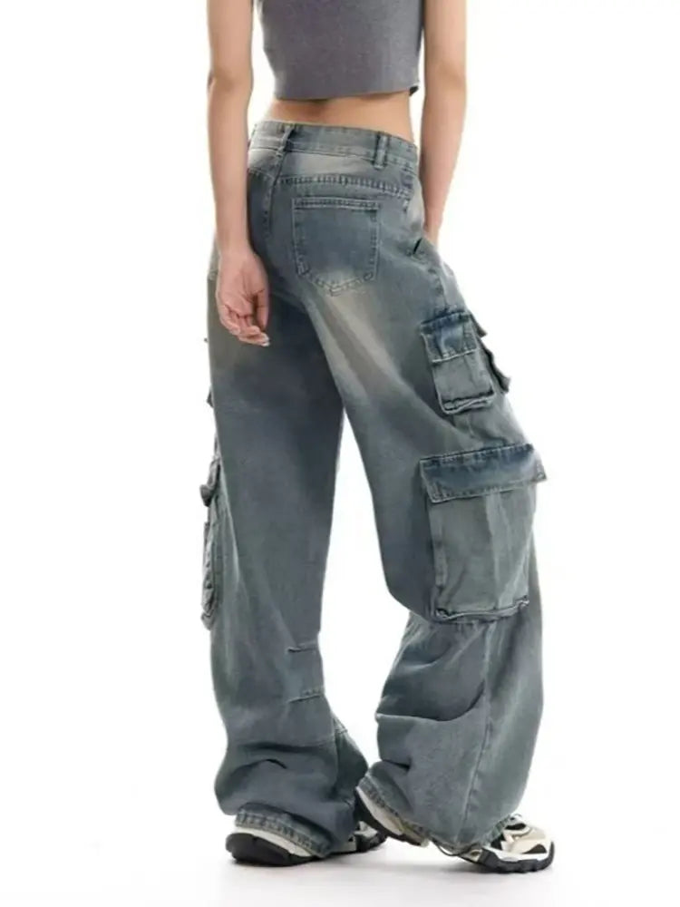 Chic Vintage Denim Pants-Massicos