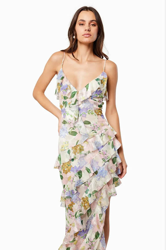 Spring Summer Off-Shoulder Organza Dress-ROVOLE
