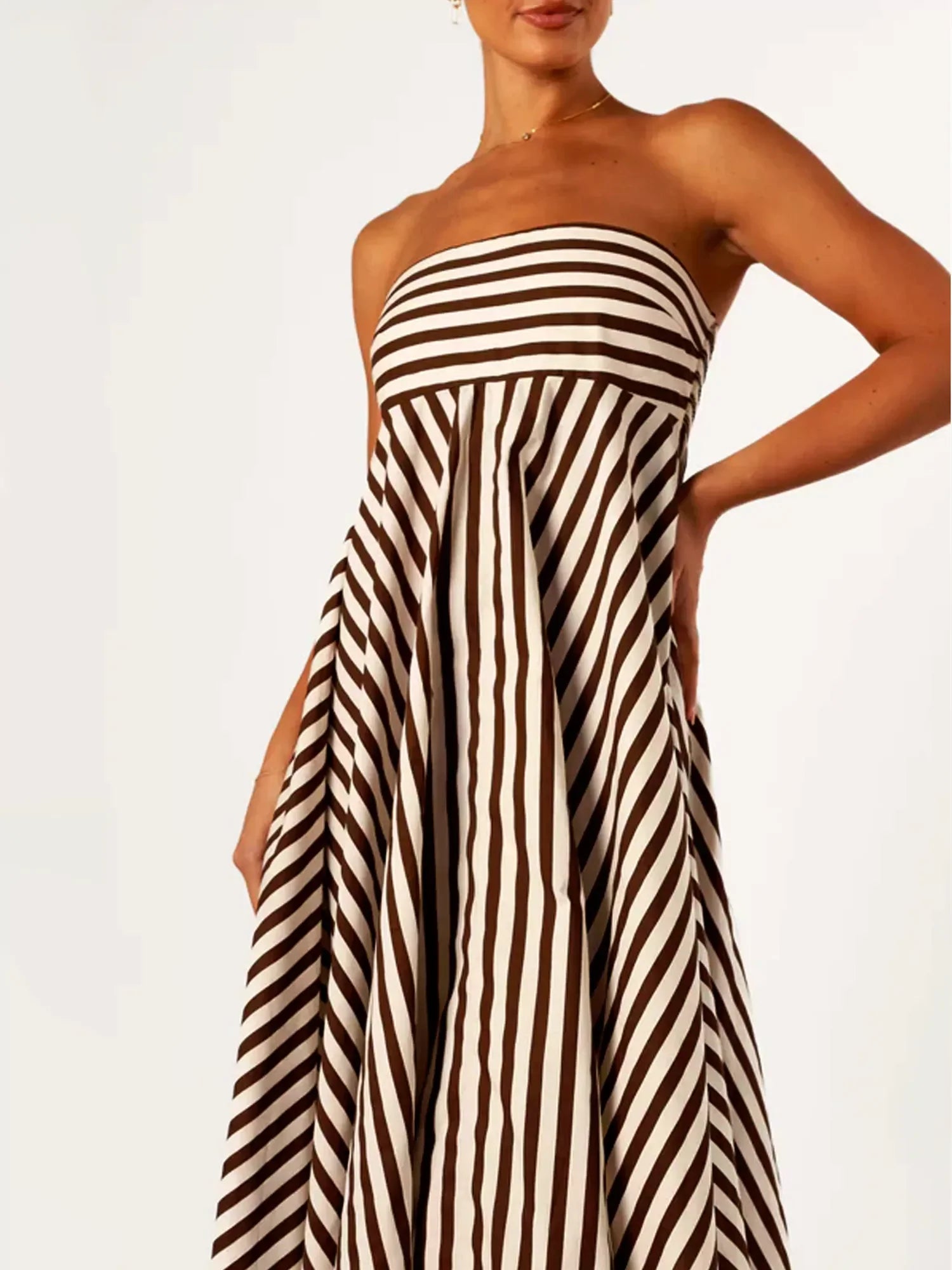 Nocturnal Charm Ruched Maxi Dress-Massicos