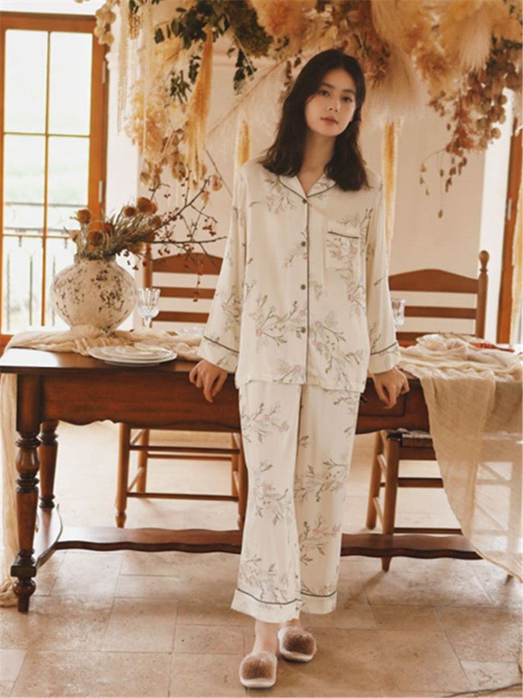 Tribute Satin Floral Sleepwear Set-Massicos