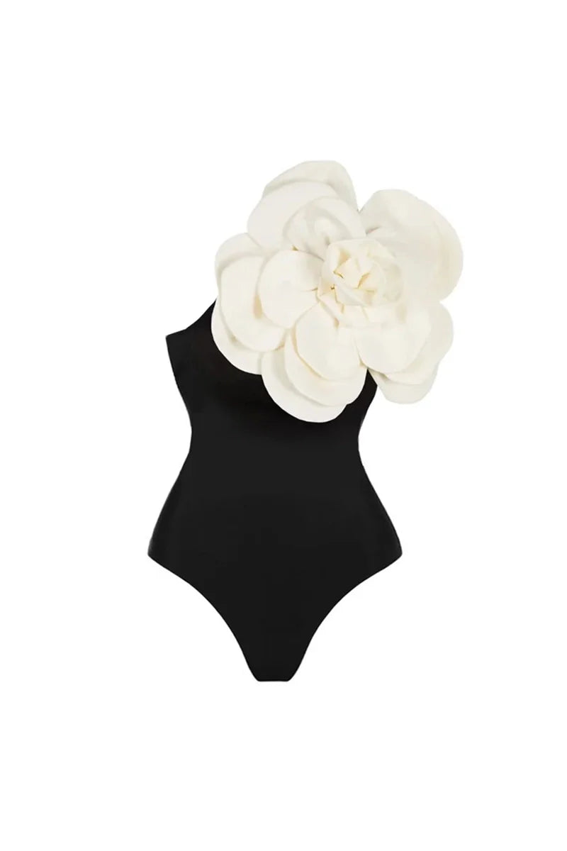 3D Floral One-Piece Swimsuit-ROVOLE