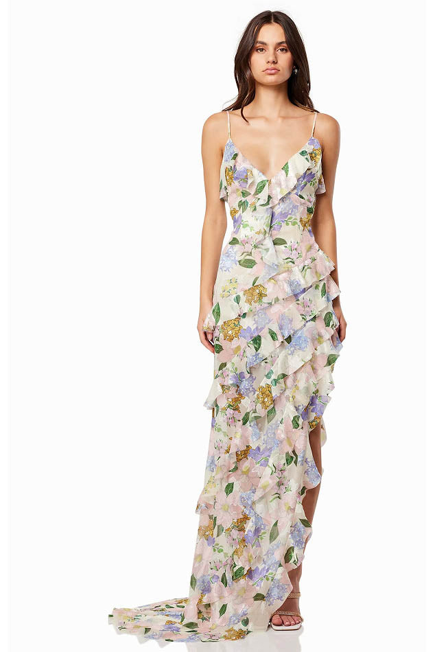Spring Summer Off-Shoulder Organza Dress-ROVOLE