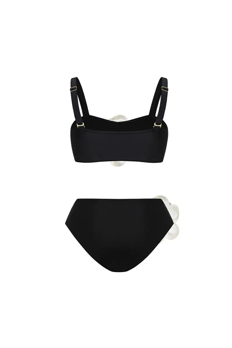 Halter 3D Floral Sexy Bikini Set-ROVOLE