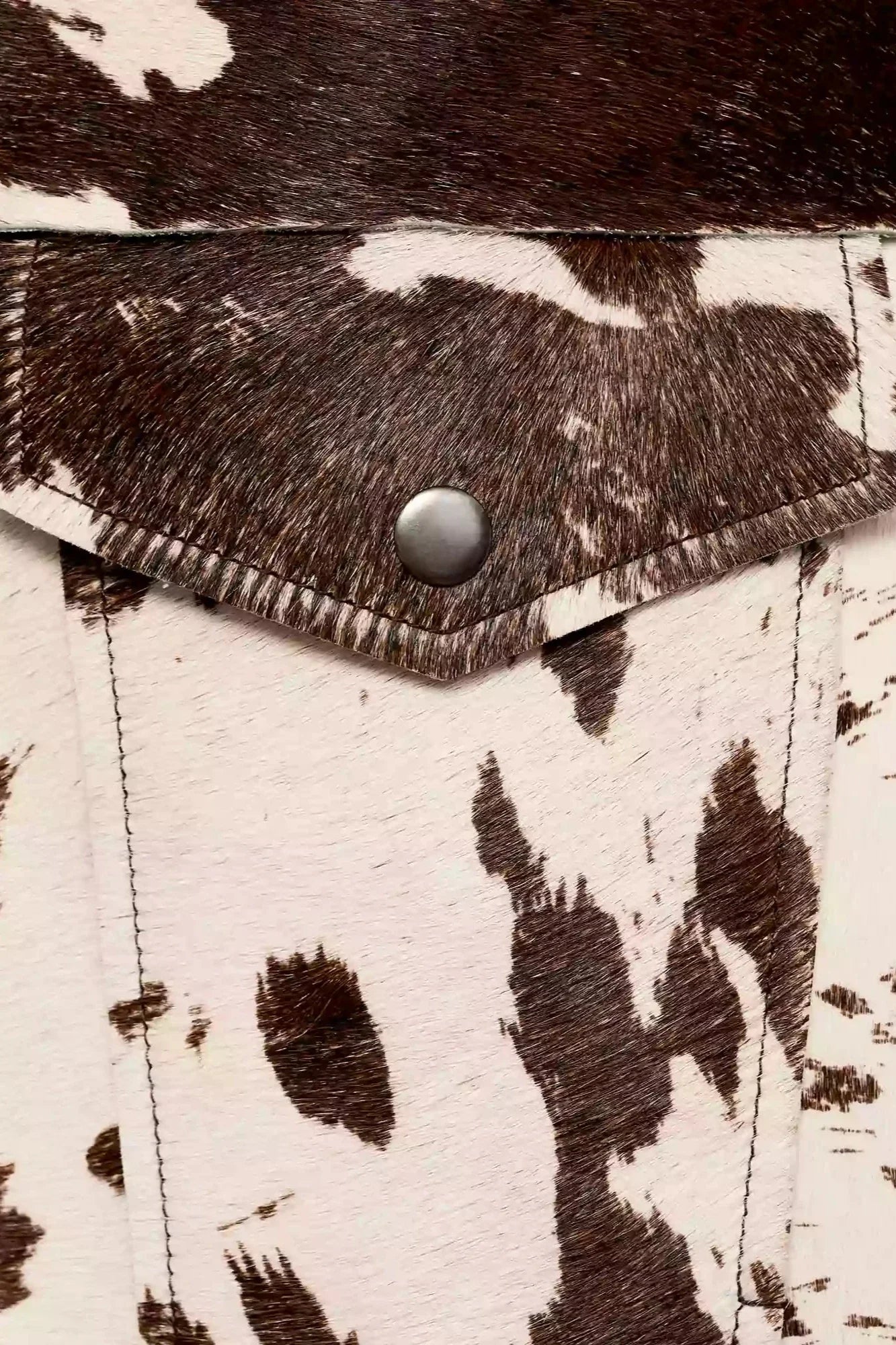 Cow Print Faux Fur Shirt-Style Jacket-ROVOLE