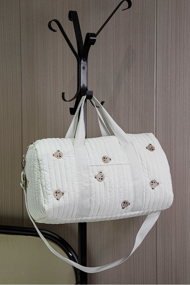 Summer New Bear Embroidery Boston Bag-ROVOLE