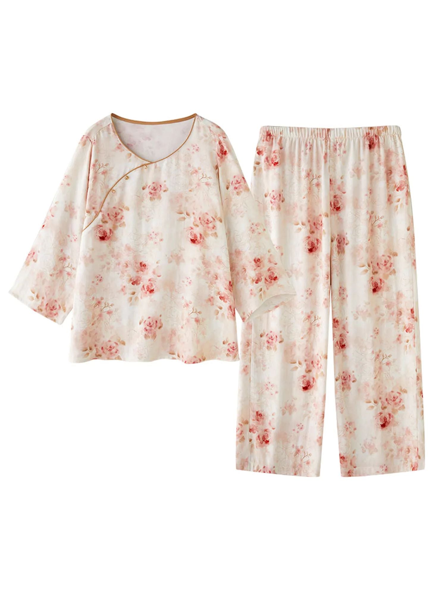 Eco-Friendly  Fiber Printed Pajama Set-Massicos