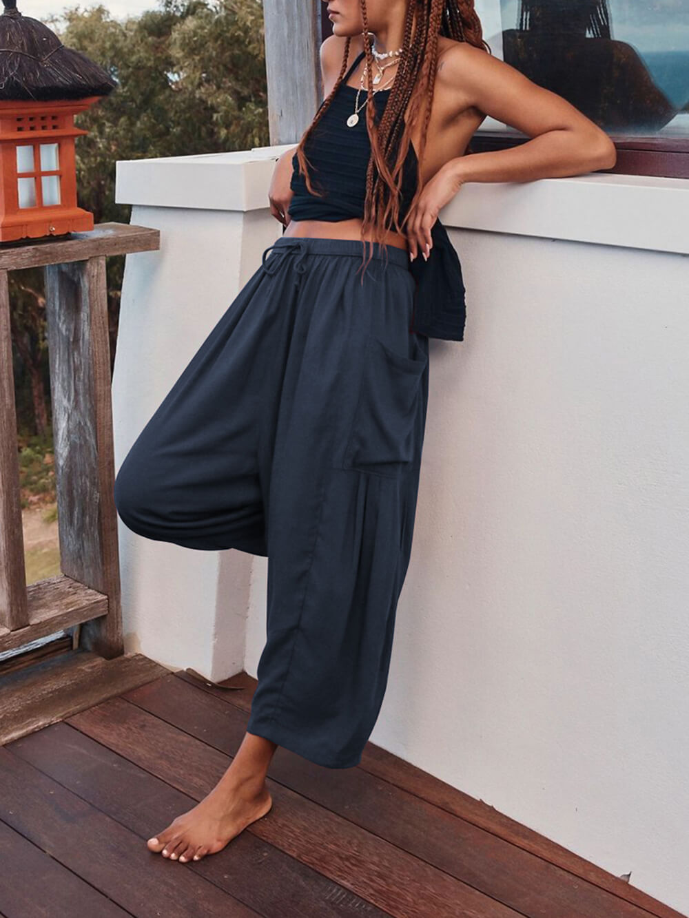 Comfortable Wide-Leg Yoga Pants-Massicos