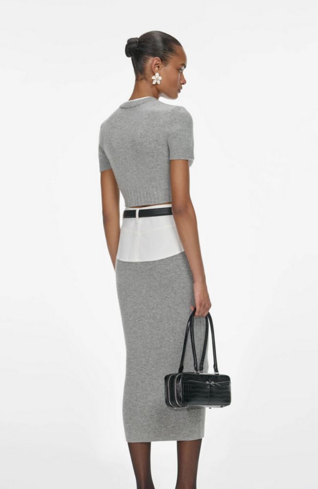 Gray knitted suit-Massicos