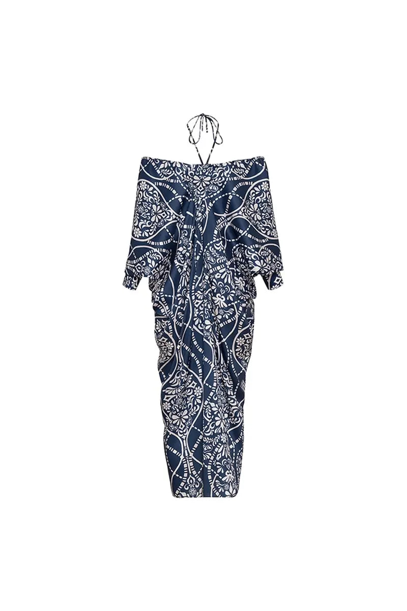 Beaded Textured Fabric One Piece Swimsuit Set-ROVOLE