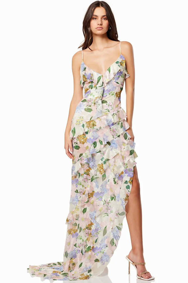 Spring Summer Off-Shoulder Organza Dress-ROVOLE