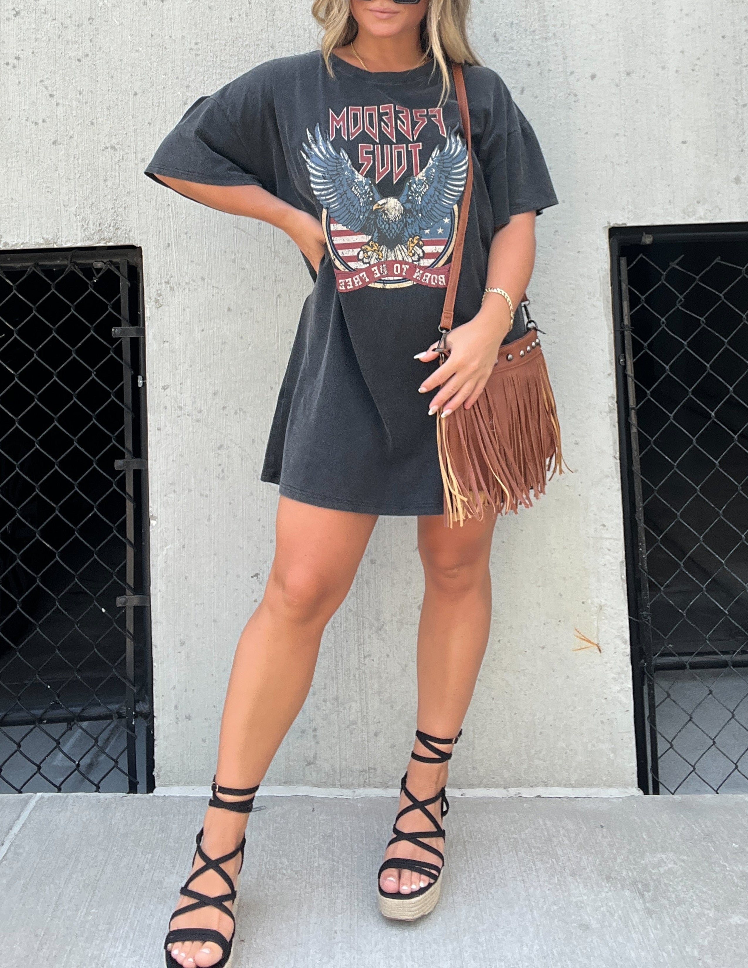 Freedom Tour T-Shirt Dress-Massicos