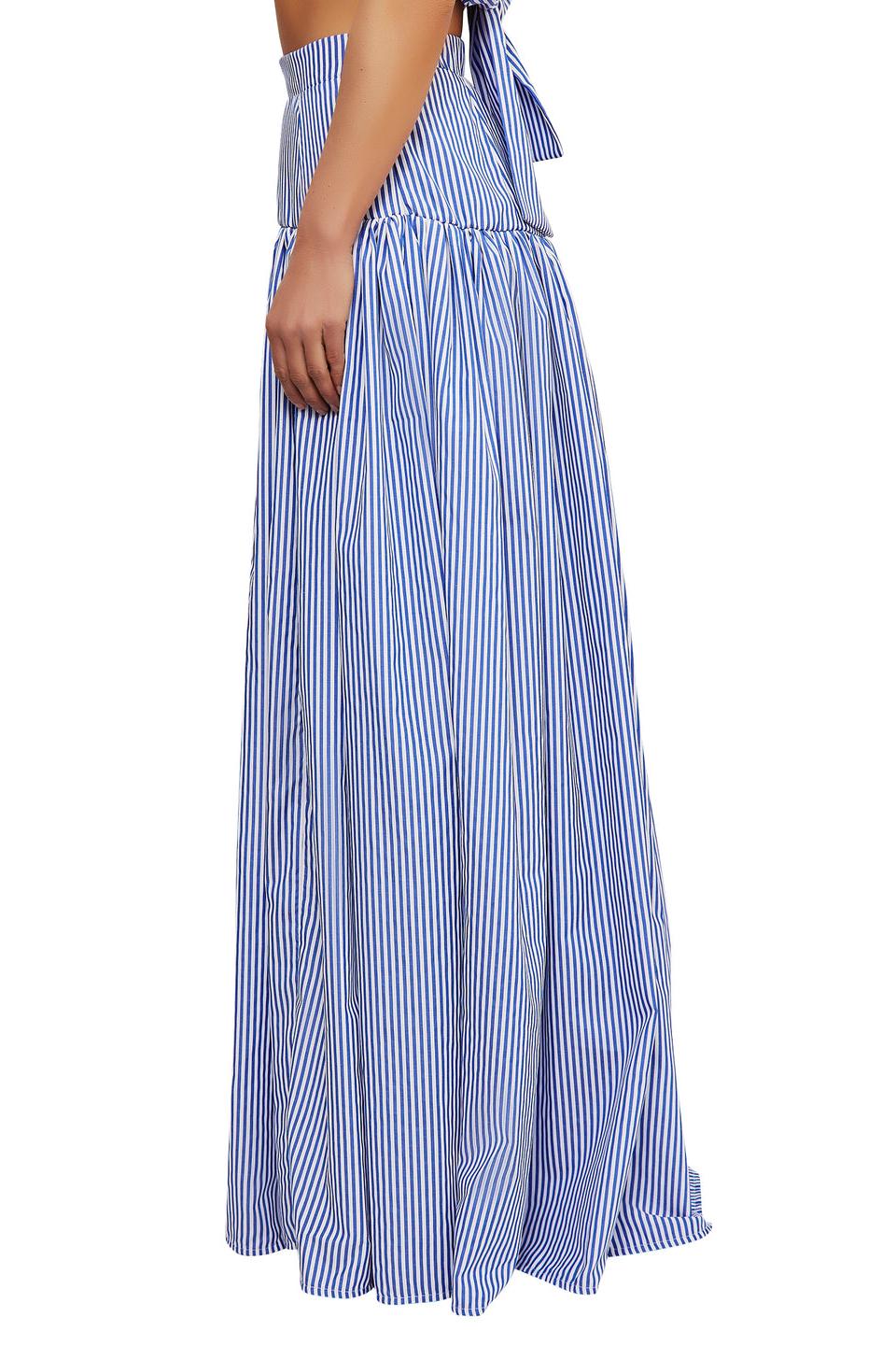 Blue Bar Skirt Set-ROVOLE