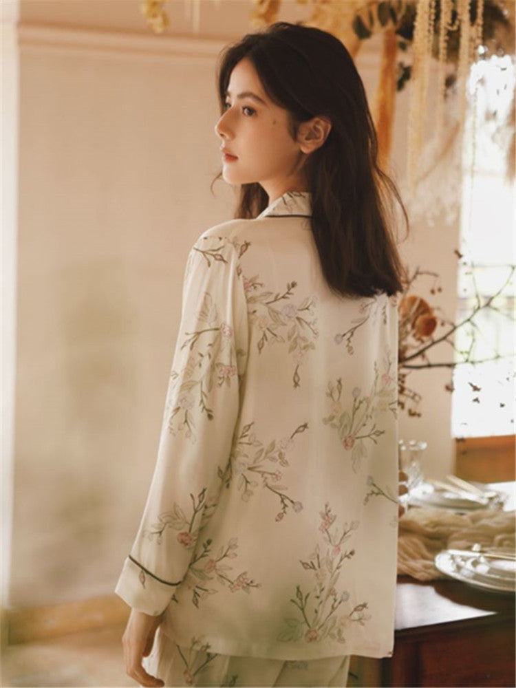 Tribute Satin Floral Sleepwear Set-Massicos
