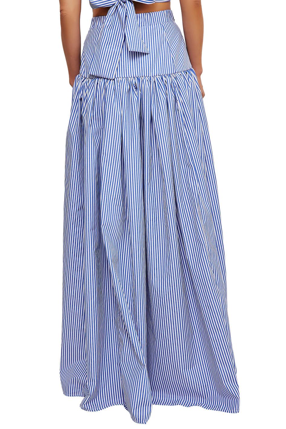 Blue Bar Skirt Set-ROVOLE