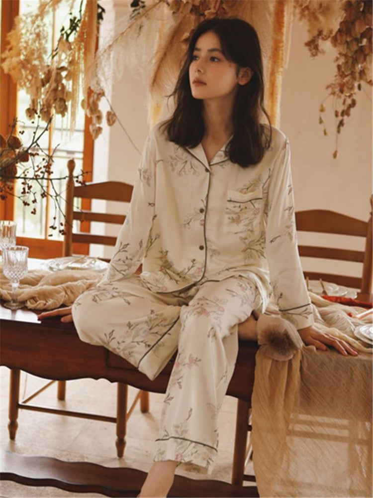 Tribute Satin Floral Sleepwear Set-Massicos