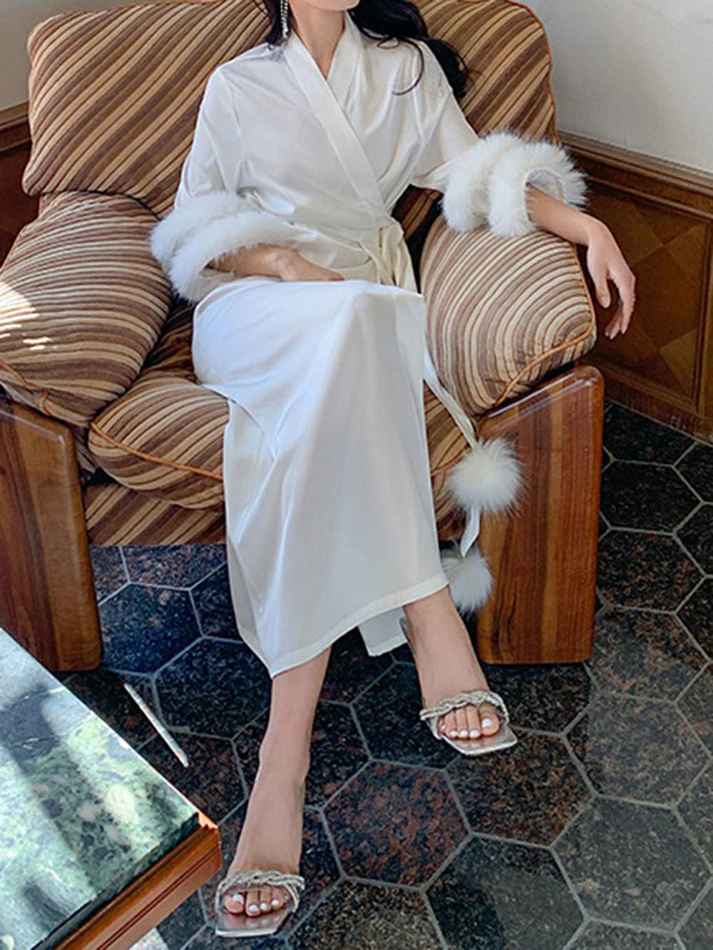 Midnight Desire Long Robe-Massicos